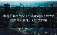 本周花絮突然火了！杏吧app下载大V居然令人震惊，细节太炸裂
