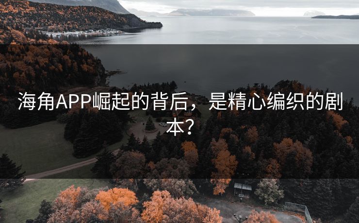 海角APP崛起的背后，是精心编织的剧本？