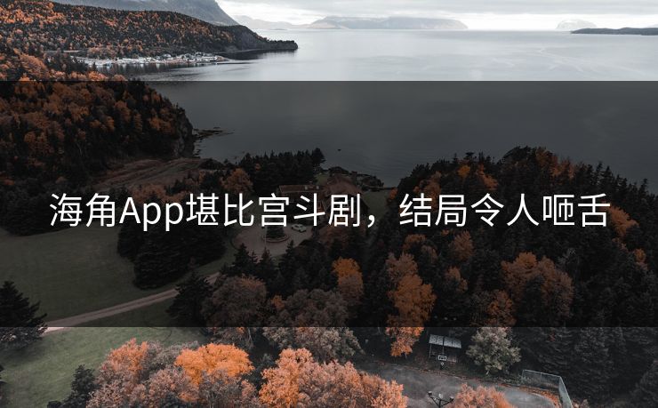 海角App堪比宫斗剧，结局令人咂舌
